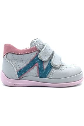 Yarı Ortopedik Ilk Adım Kız Bebek Spor Ayakkabı Gri-pembe 001 1592-IAK