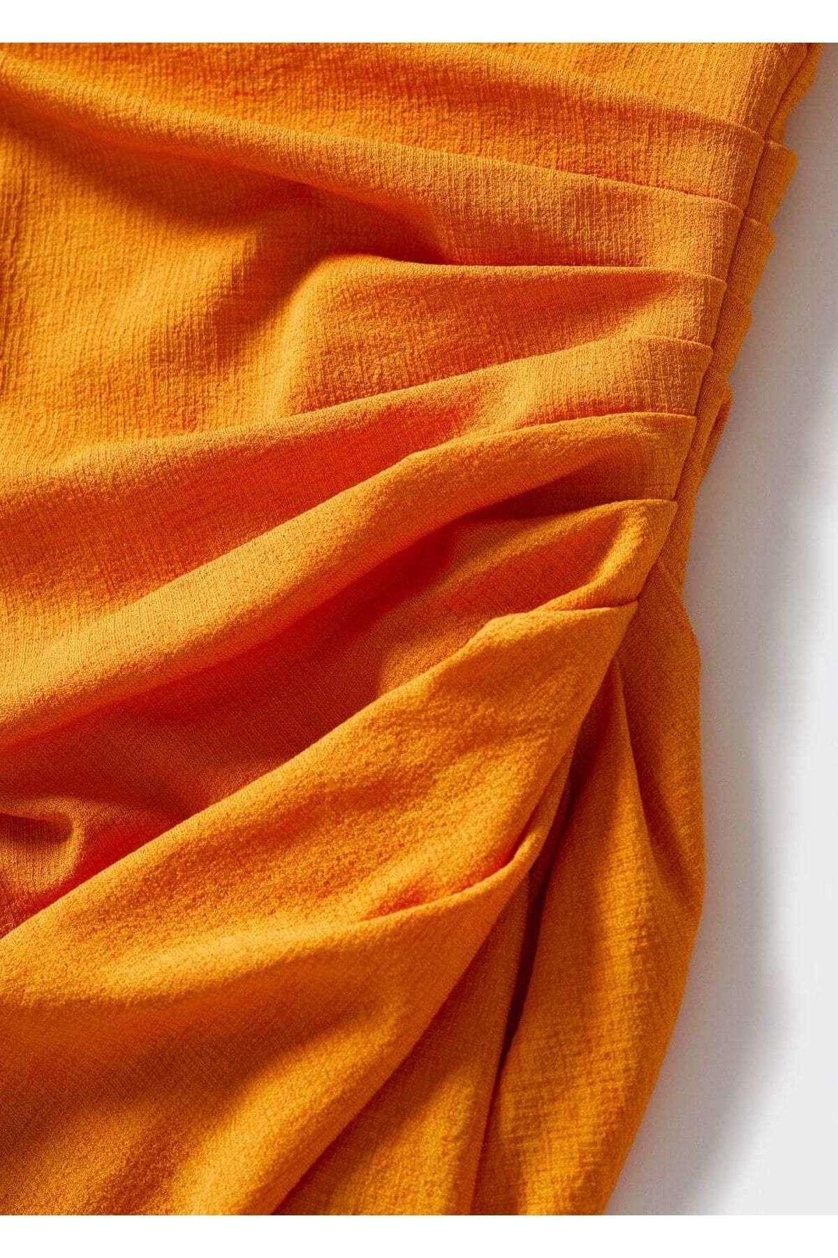 MANGO Woman-Rochie cu volantă 6