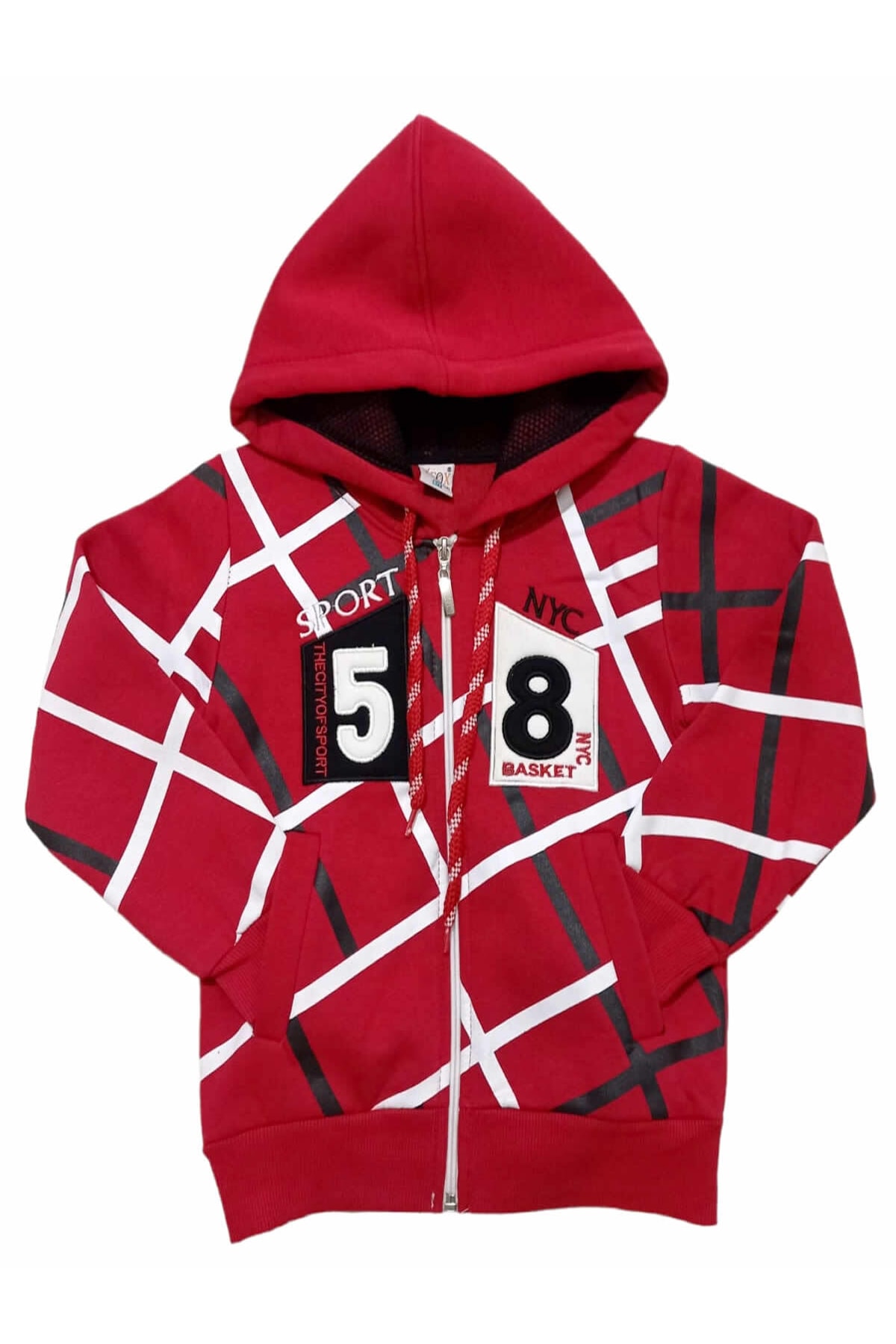 سویشرت پسرانه قرمز Fox Life Kids | çizgilisweatshirt اورجینال - تصویر 4