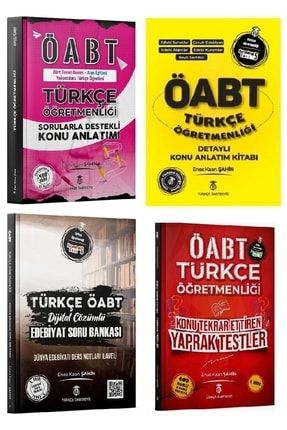 Öabt Türkçe Konu Soru Yaprak Test 4 Lü Set - Enes Kaan Şahin 9999050611522