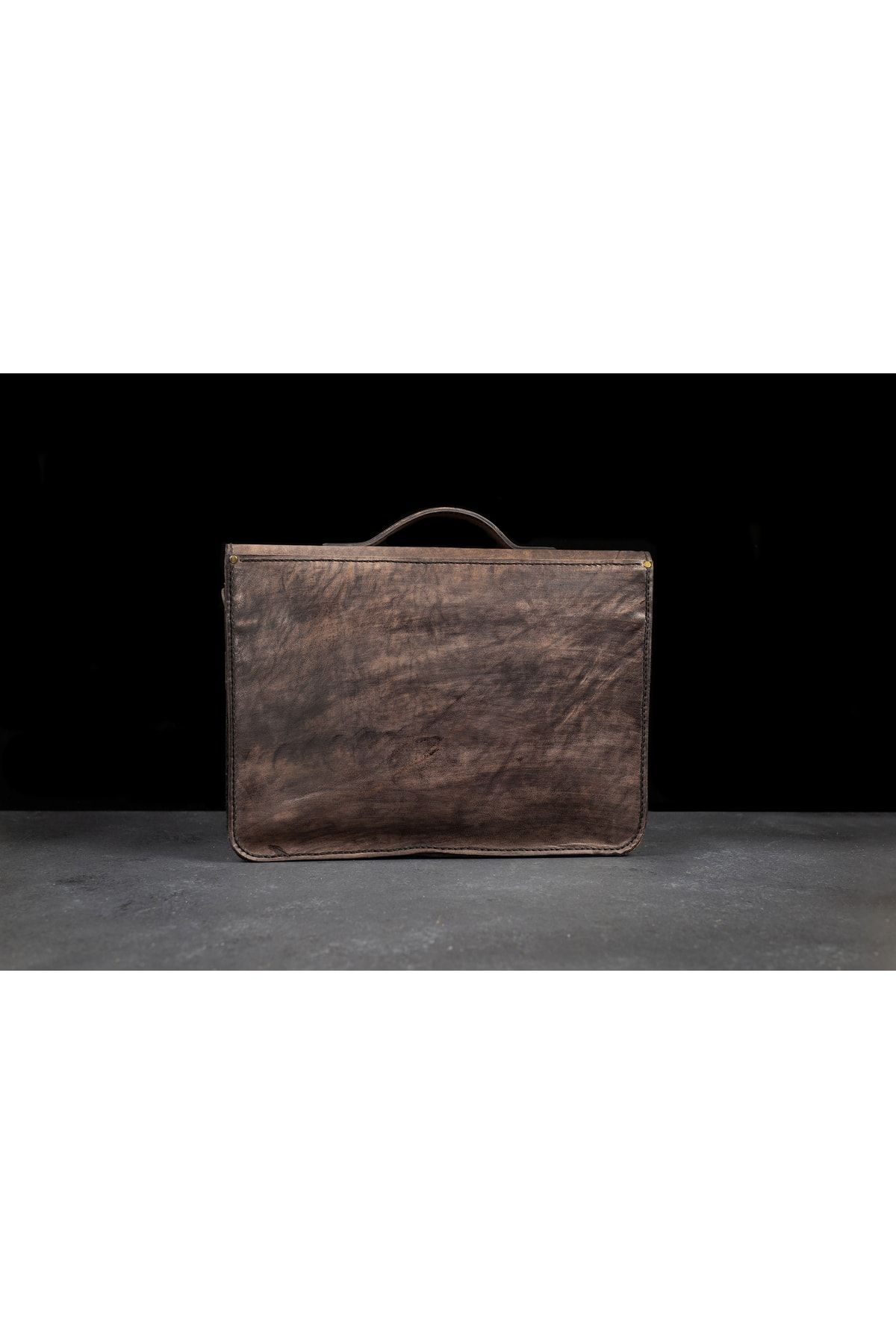 Dark brown leather laptop bag online