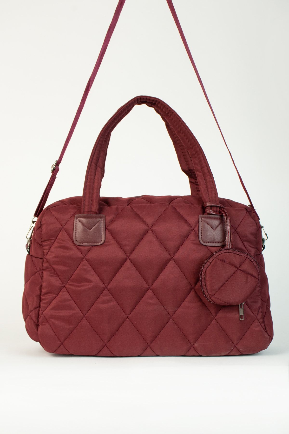 Burgundy quilted bag online