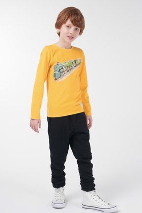 Dijital Baskılı Erkek Çocuk Uzun Kollu T-shirt T-2021-06-22