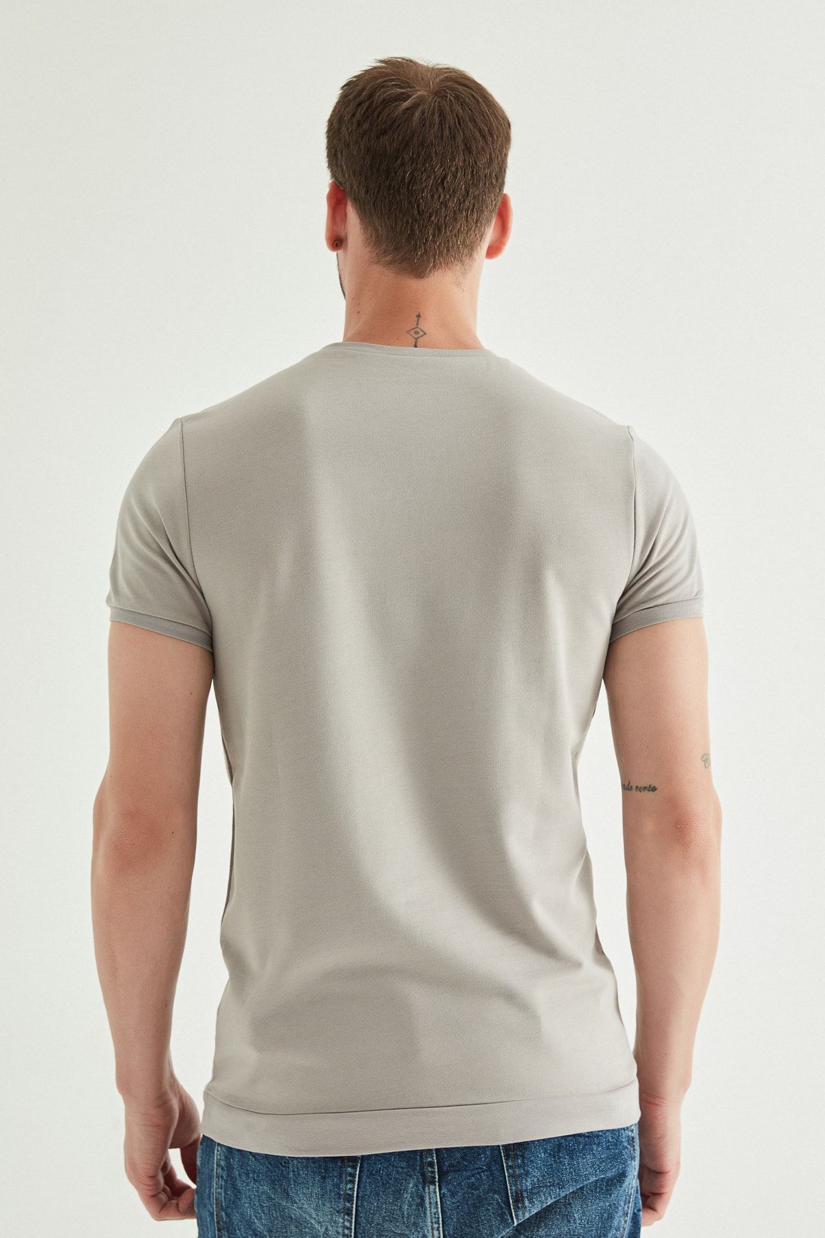 Twn Slim Fit Gri T-shirt PG5020