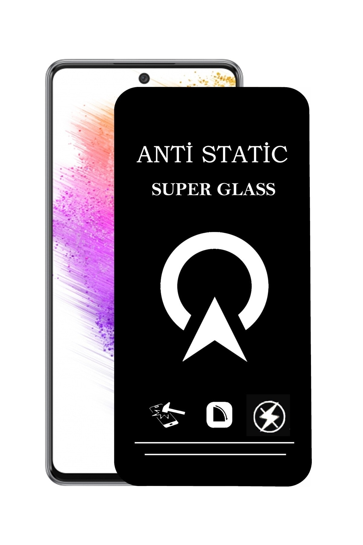 Samsung Galaxy A73 Tam Kaplayan Anti Statik Çizilmez Safir Ekran Koruyucu Cam