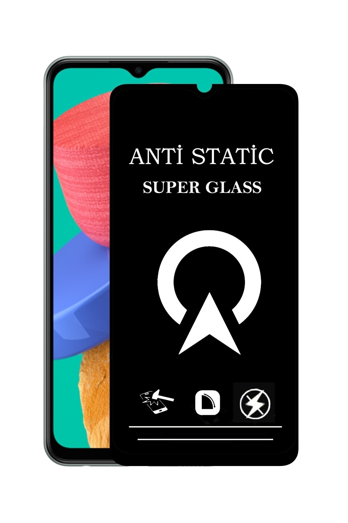 Samsung Galaxy M33 Tam Kaplayan Anti Statik Çizilmez Safir Ekran Koruyucu Cam