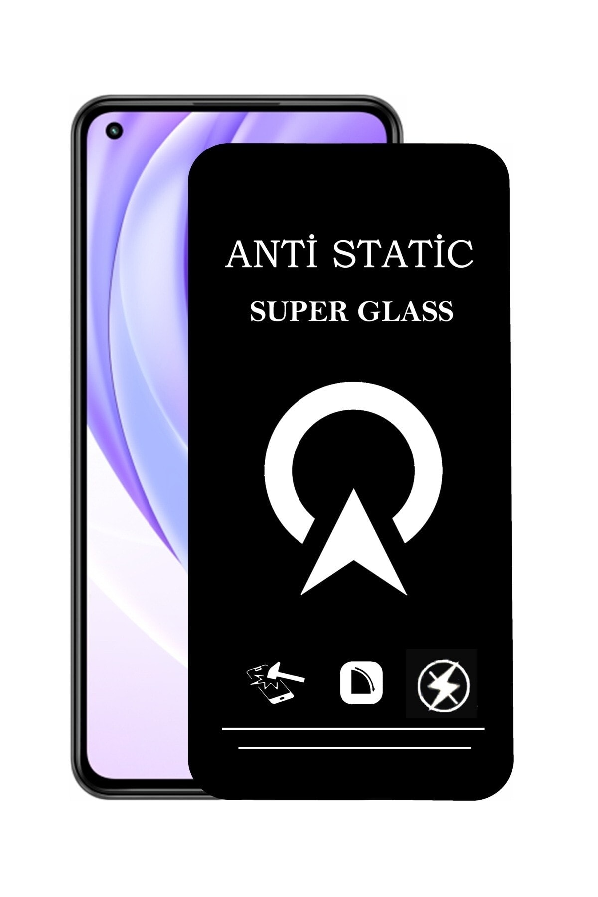 Xiaomi Mi 11 Lite Tam Kaplayan Anti Statik Çizilmez Safir Ekran Koruyucu Cam