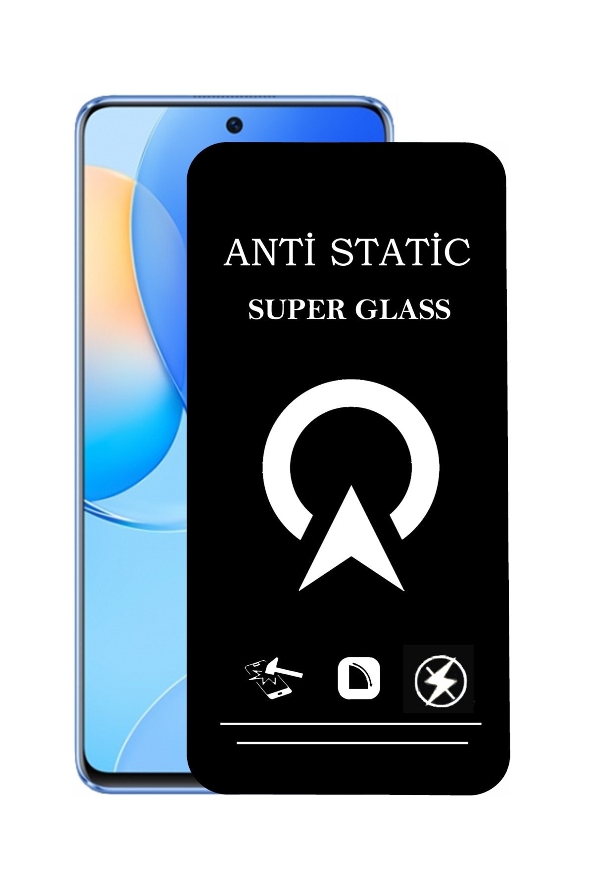 Huawei Nova 9 SE Tam Kaplayan Anti Statik Çizilmez Safir Ekran Koruyucu Cam