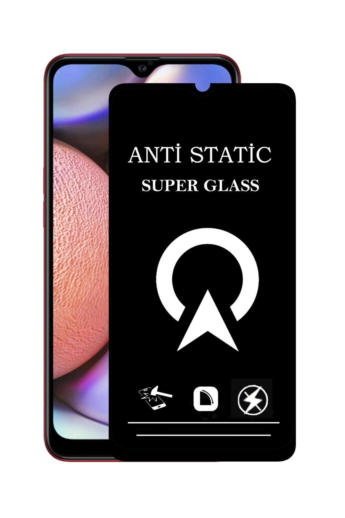 Samsung Galaxy A10s Tam Kaplayan Anti Statik Çizilmez Safir Ekran Koruyucu Cam