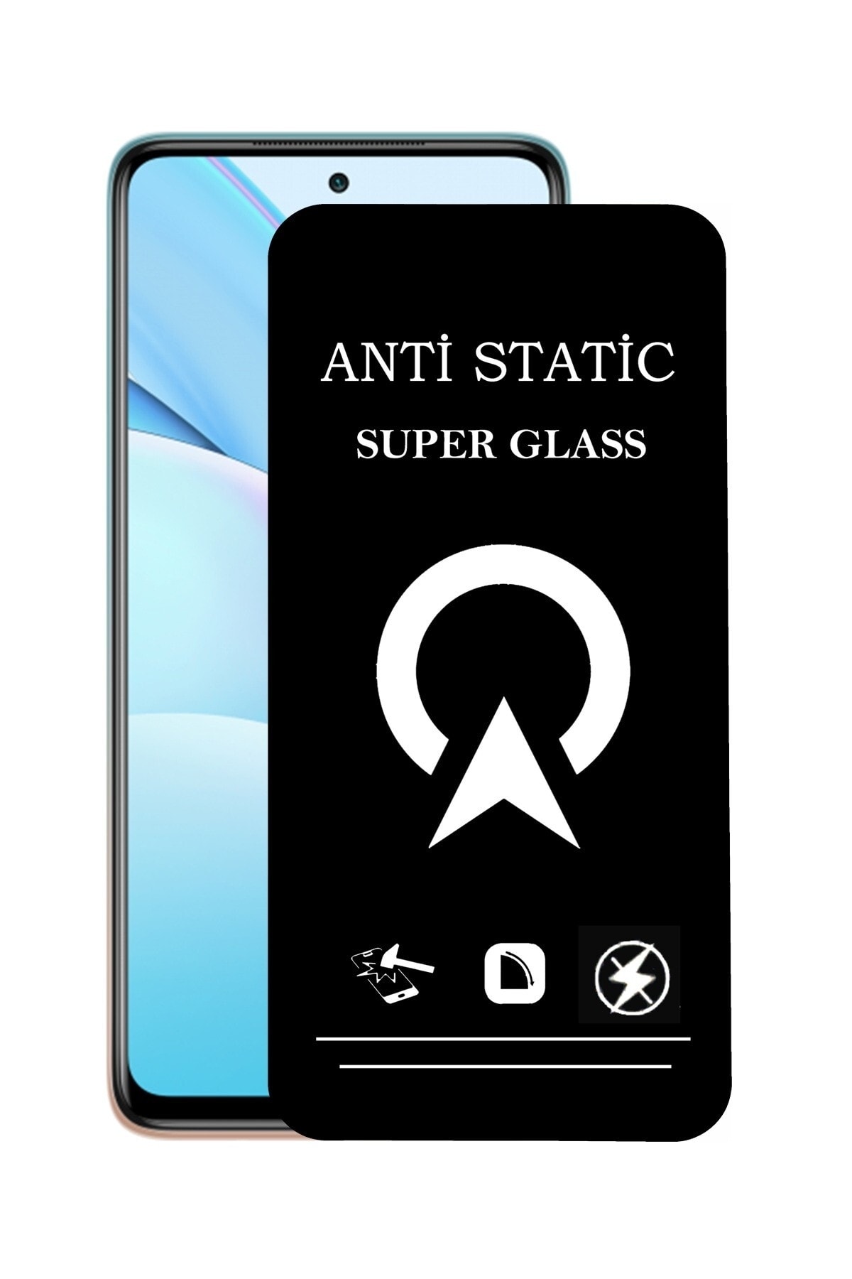 Xiaomi Mi 10T Pro Tam Kaplayan Anti Statik Çizilmez Safir Ekran Koruyucu Cam