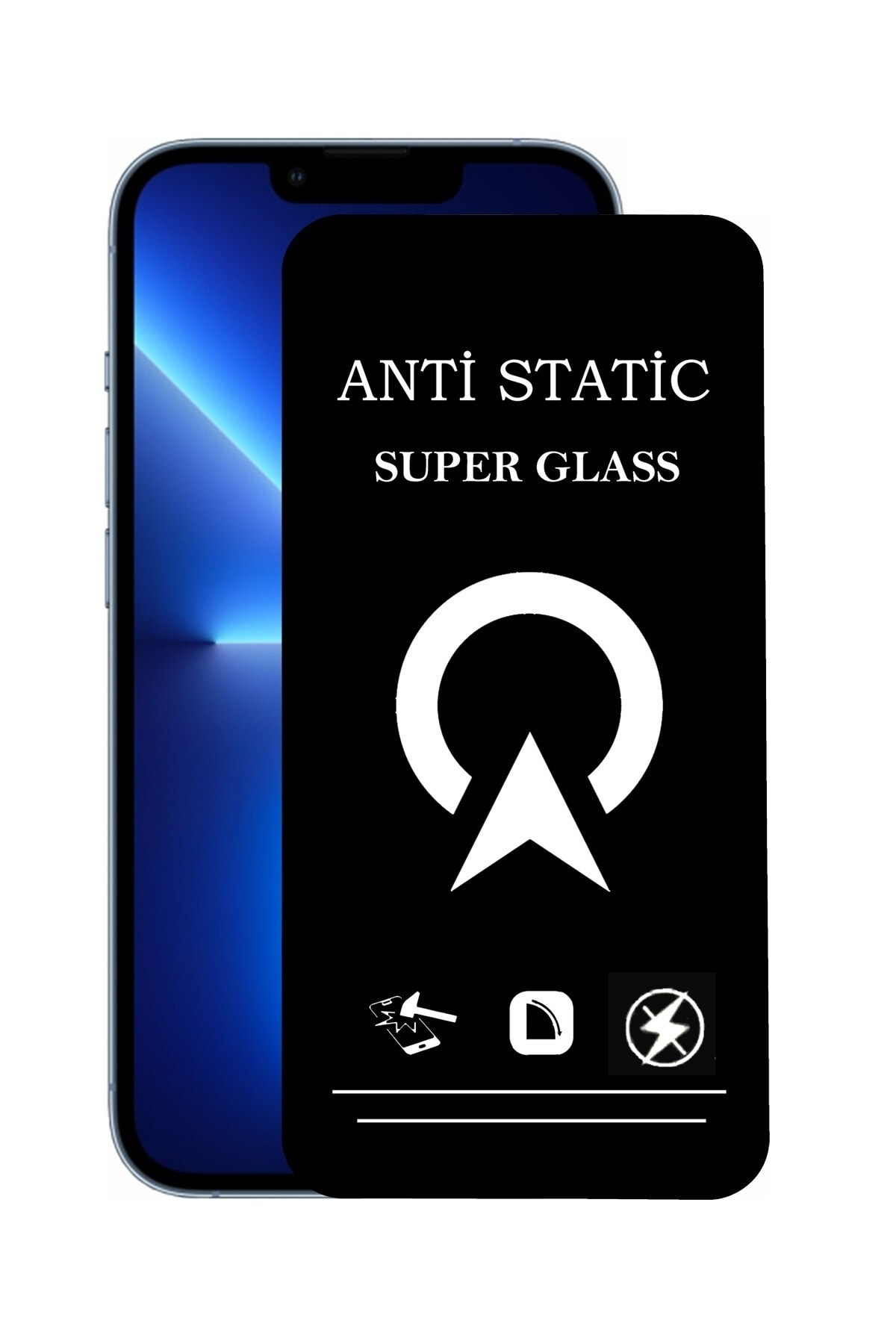 Apple iPhone 13 Pro Tam Kaplayan Anti Statik Çizilmez Safir Ekran Koruyucu Cam