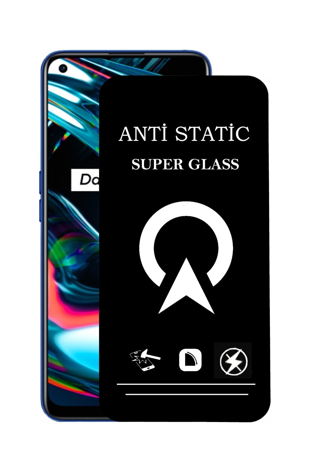 Realme 7 Pro Tam Kaplayan Anti Statik Çizilmez Safir Ekran Koruyucu Cam
