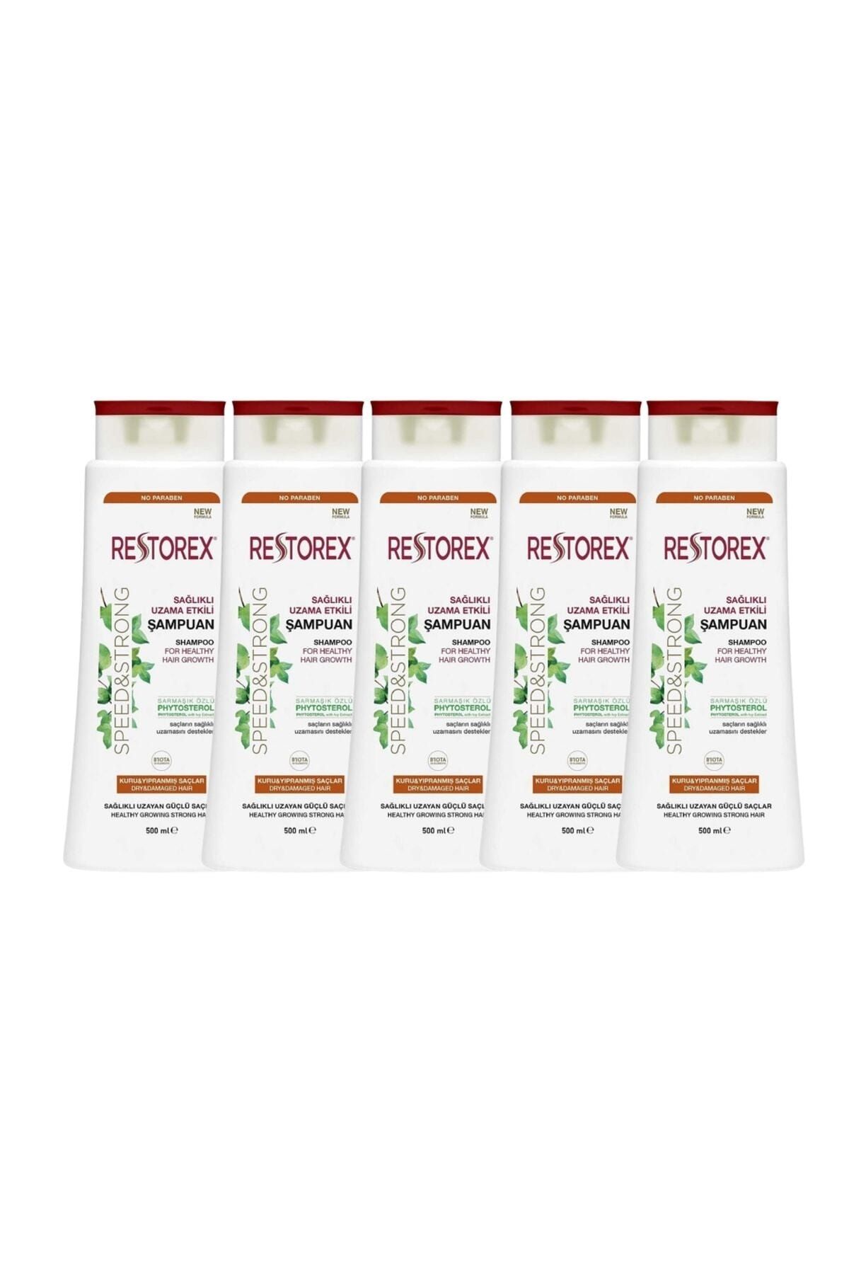 Restorex-Kuru Ve Yıpranmış Saçlar Için Şampuan 500 Ml 5 Adet 1
