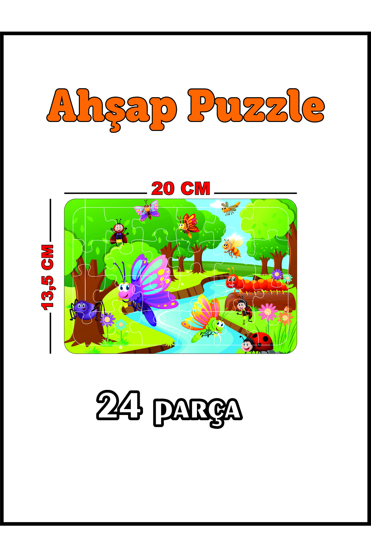 Kiri Puzzle 24 Parçalı Ahşap 4 Adet Puzzle fotoğrafı 2 (önizleme)