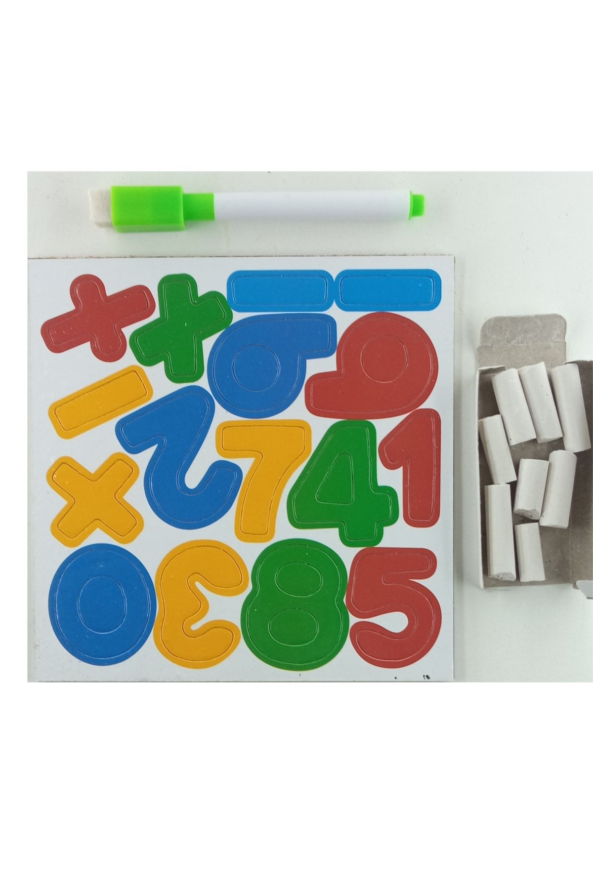 ATA AHŞAP OYUNCAK Ahşap Abaküs,tangram Ve Sayı Magnet&amp;tepeşirli Yazı Tahtası(h:40cm-en:30cm) NE11576