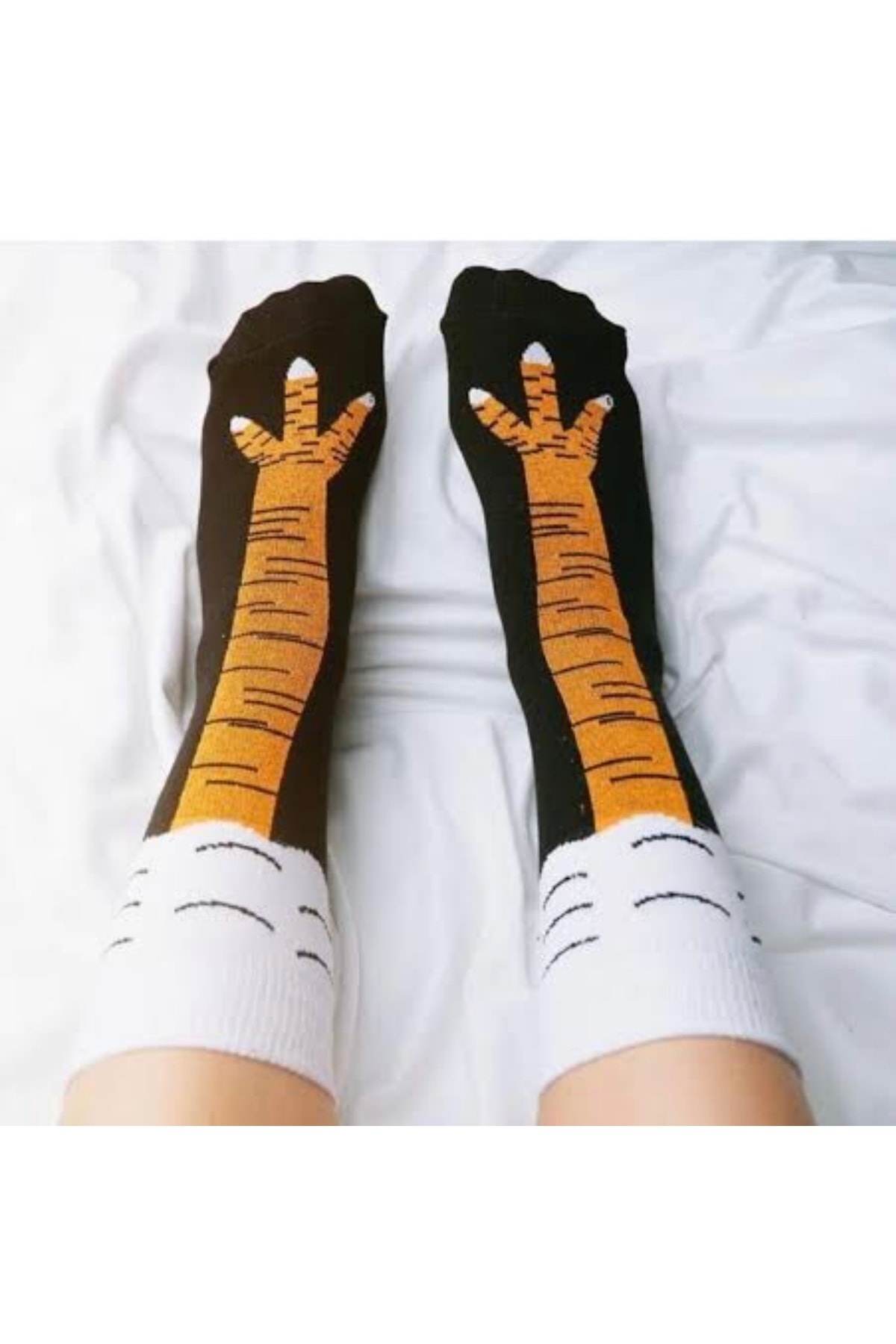 hayatonline Bad Habit Socks Kısa Tavuk Ayağı Desenli Çorap
