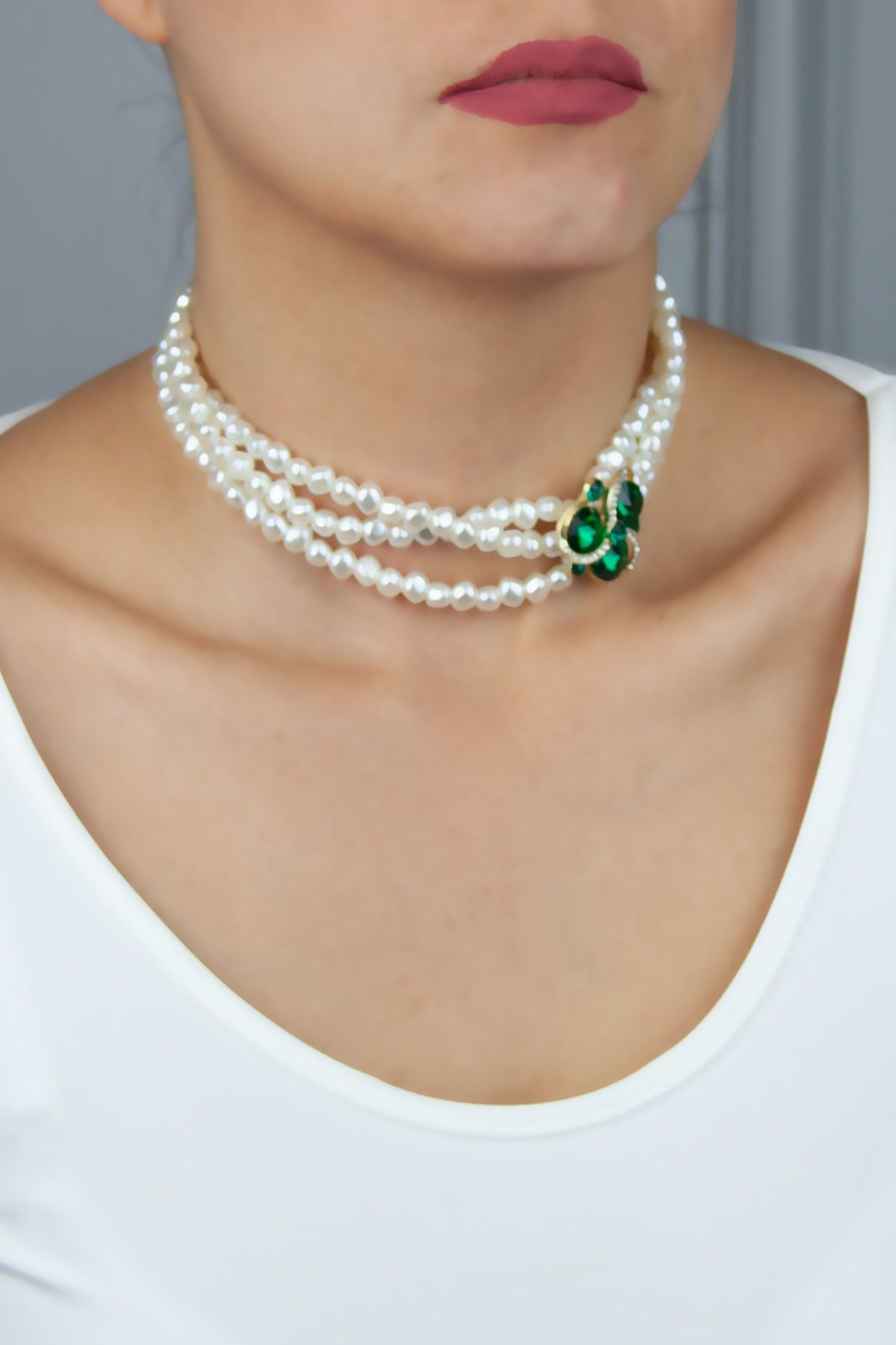 Green store moti necklace
