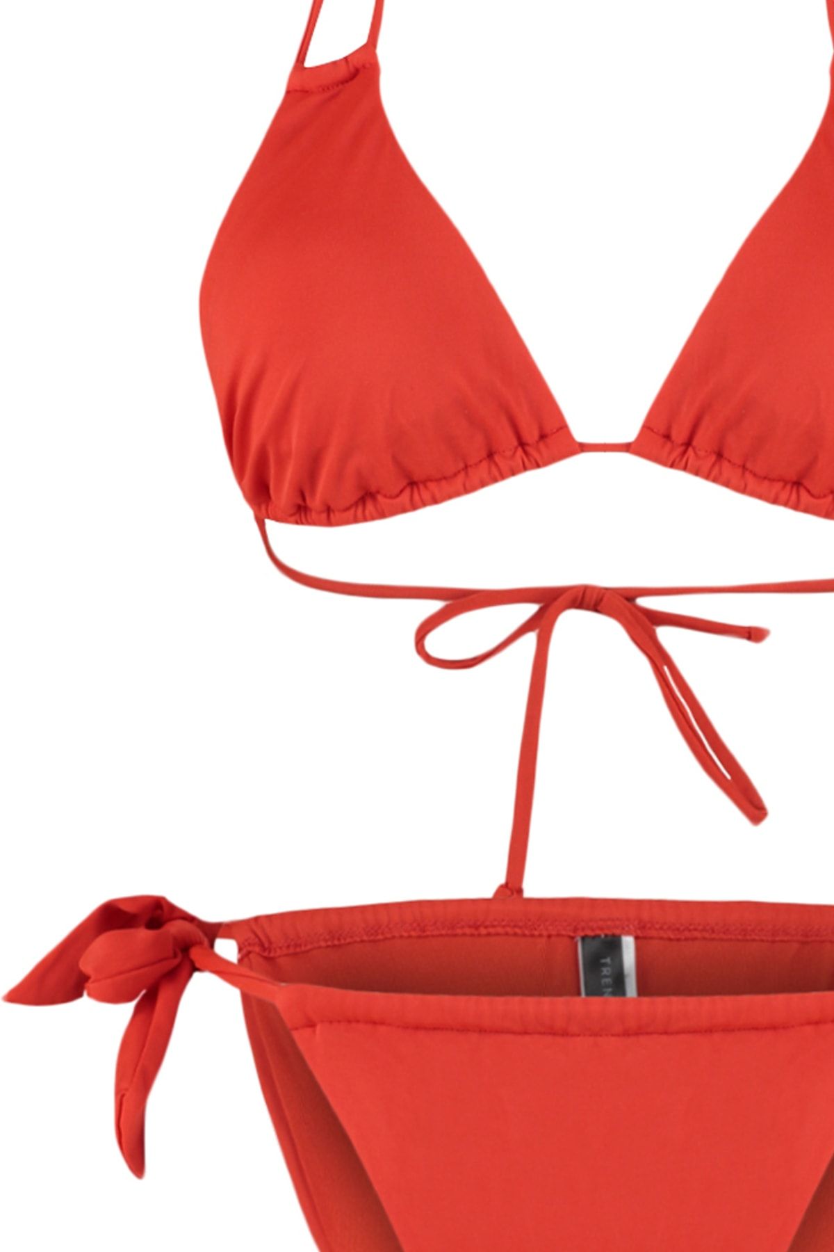 Trendyol Collection-Red Triangle Tunnel High Leg Bikini Set TBESS22BT0037 7