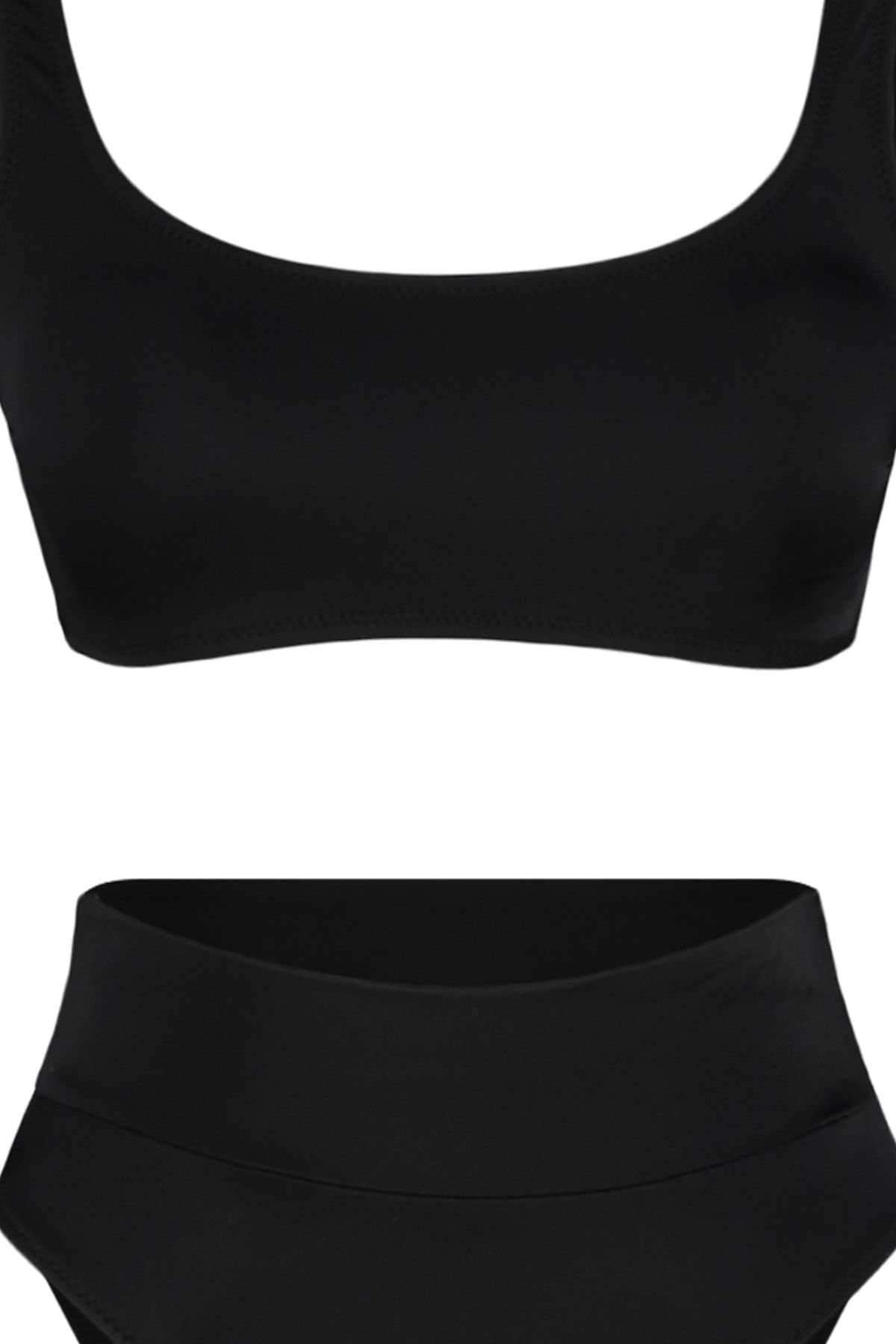 Trendyol Collection-Schwarzes Bralet-Bikiniset mit hoher Taille und hohem Beinausschnitt, reguläres Bikini-Set TBESS22BT0010 6