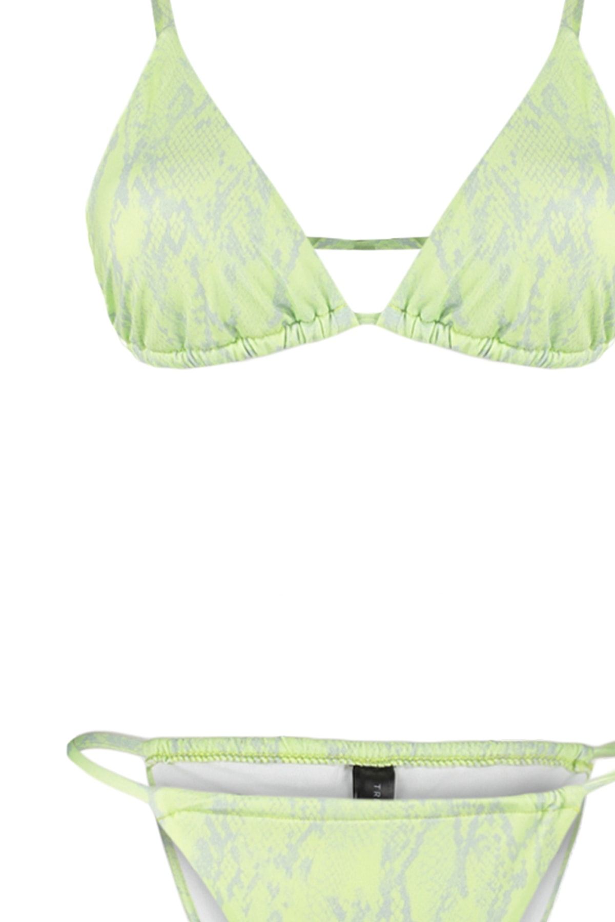 Trendyol Collection-Grüner brasilianischer Bikini zum Binden mit Schlangenmuster – High Leg TBESS22BT0046 7