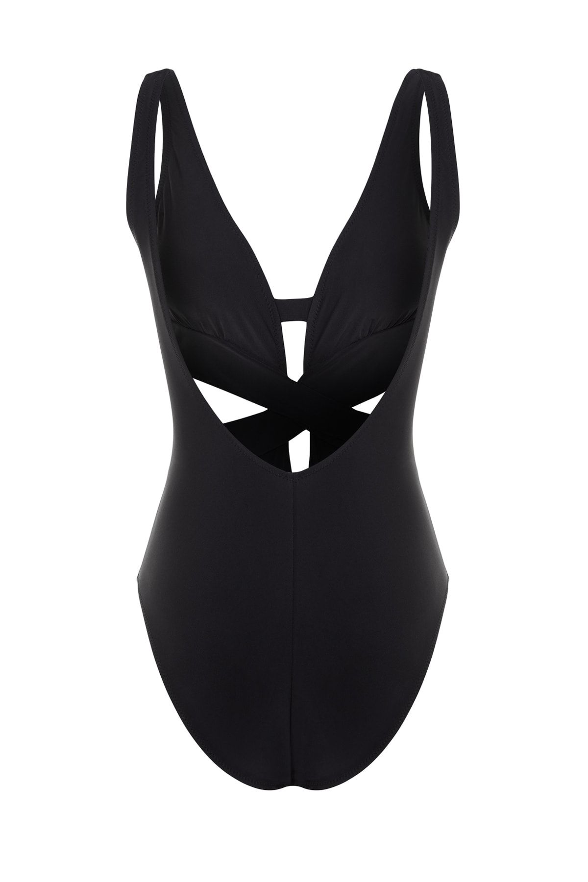 Seafolly Active Deep V One Piece Swimsuit Black