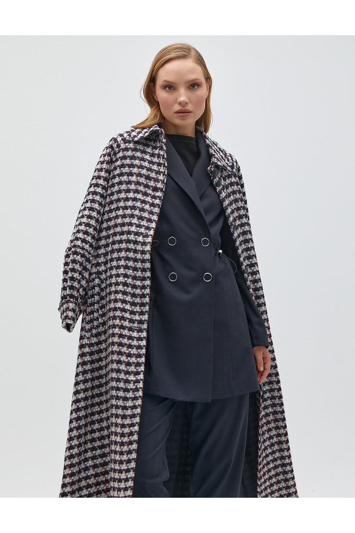 Jigsaw dogtooth deals maxi coat