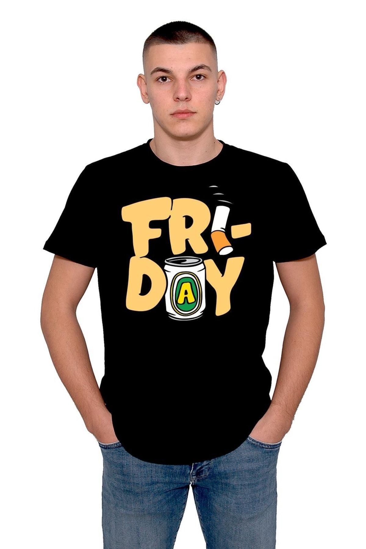 baskwear Tricou Unisex Pentru Petrecerea Timpului Liber Friday Smoke Unisex - M
