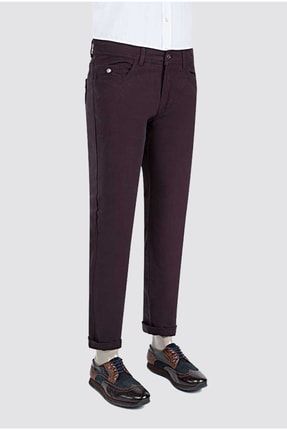 Bordo Dokulu Chino Pantolon 1ECC32321301_B01