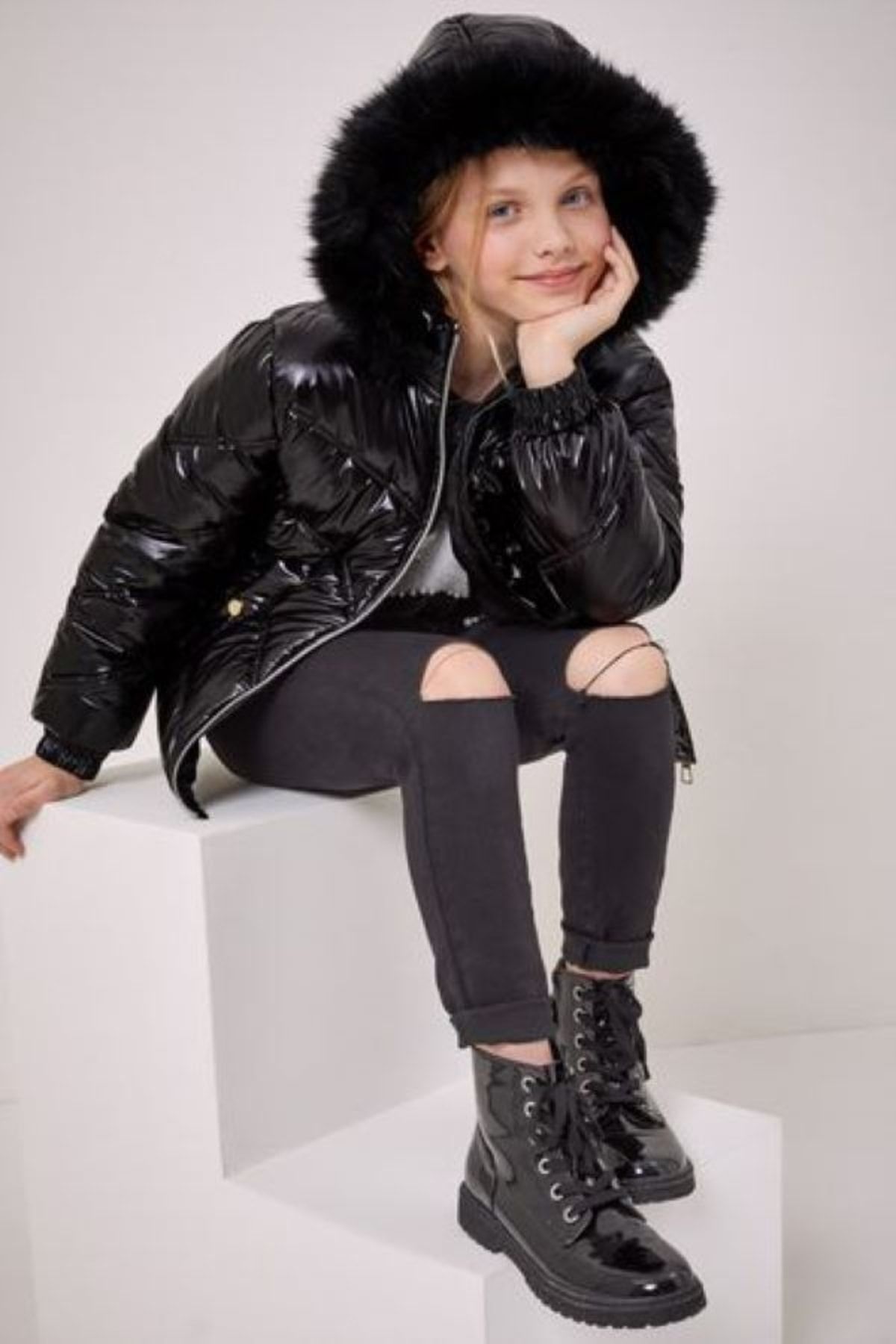 Lipsy black on sale padded coat