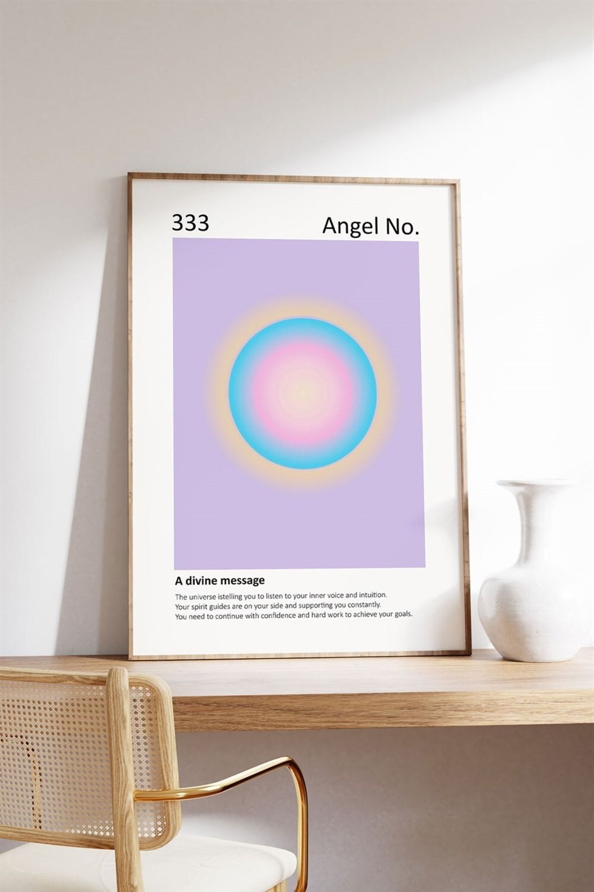 bukashops Angel No 3'lü Tablo, Poster Seti - Çerçevesiz UX8038