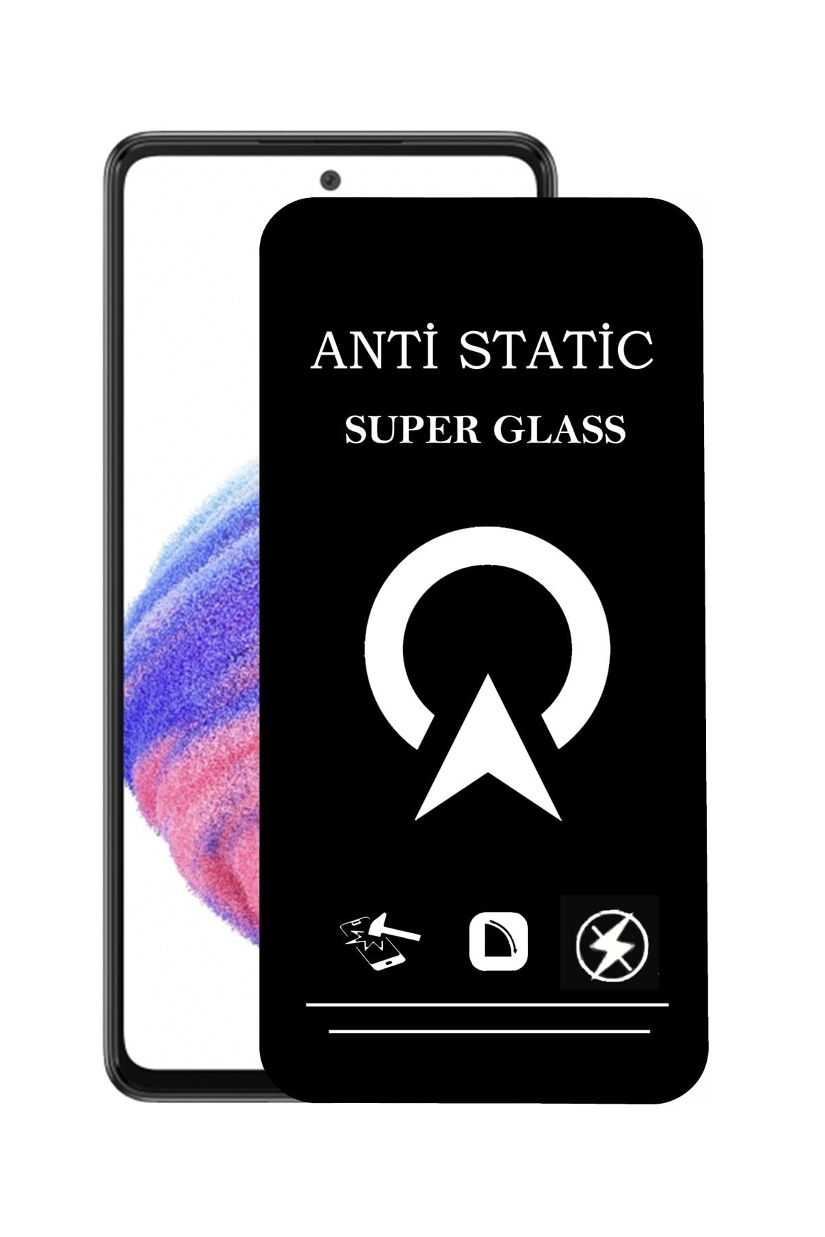 Samsung Galaxy A53 Tam Kaplayan Anti Statik Çizilmez Safir Ekran Koruyucu Cam