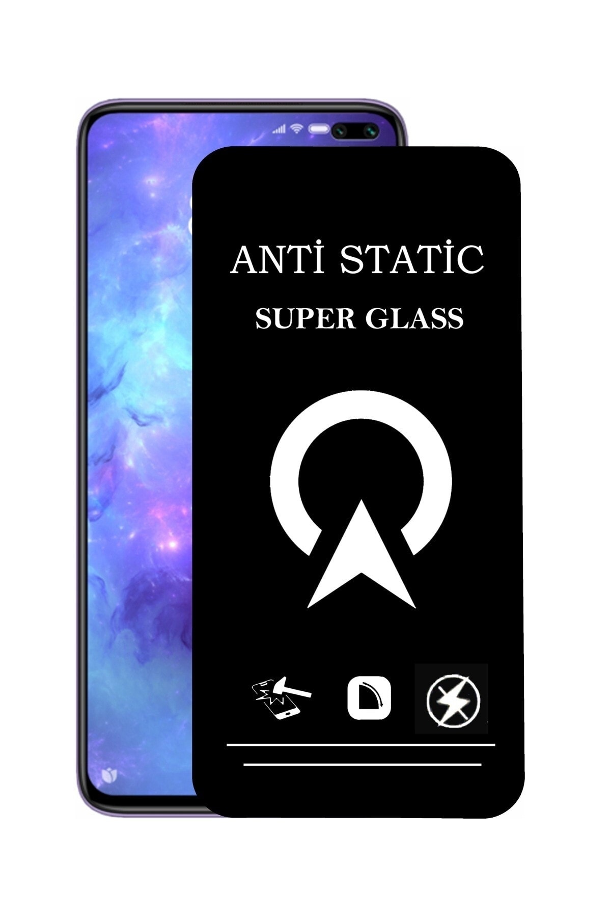 Xiaomi Poco X2 Tam Kaplayan Anti Statik Çizilmez Safir Ekran Koruyucu Cam