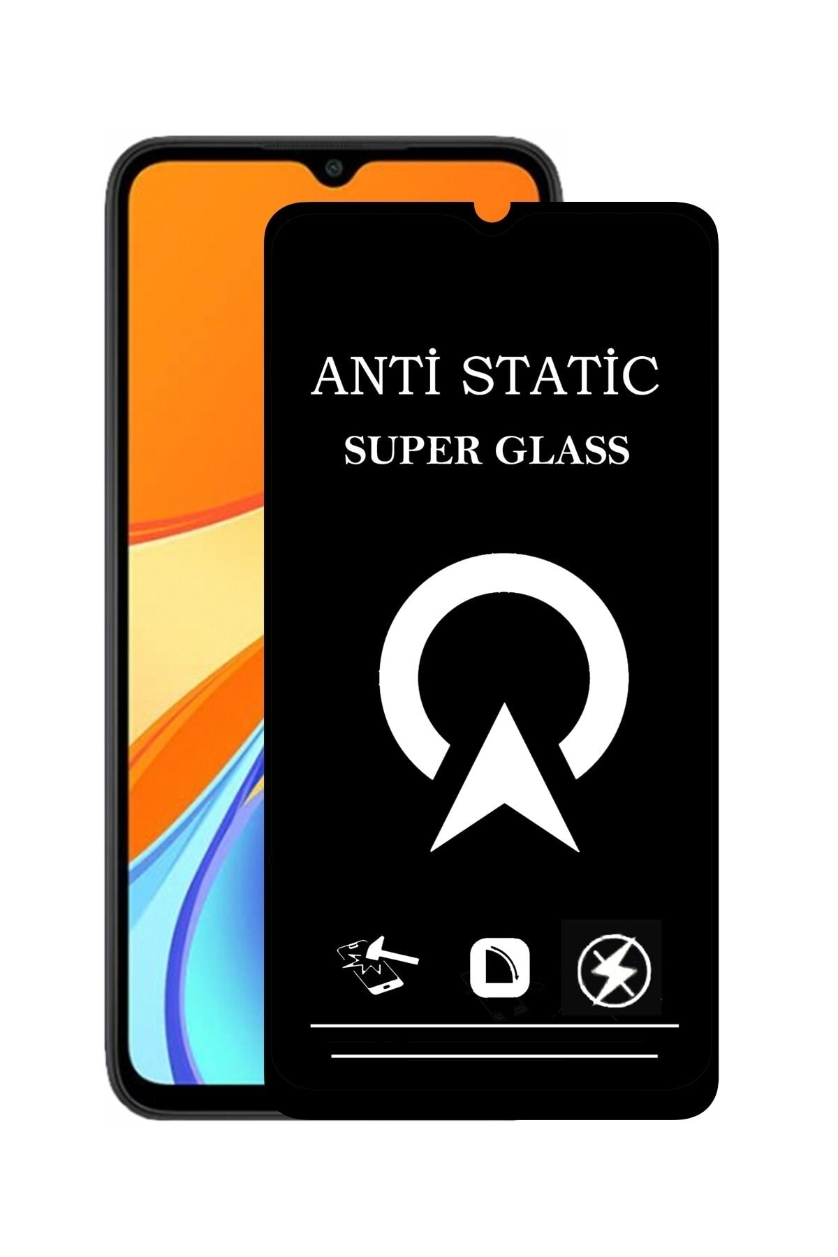 Xiaomi Redmi 9C Tam Kaplayan Anti Statik Çizilmez Safir Ekran Koruyucu Cam