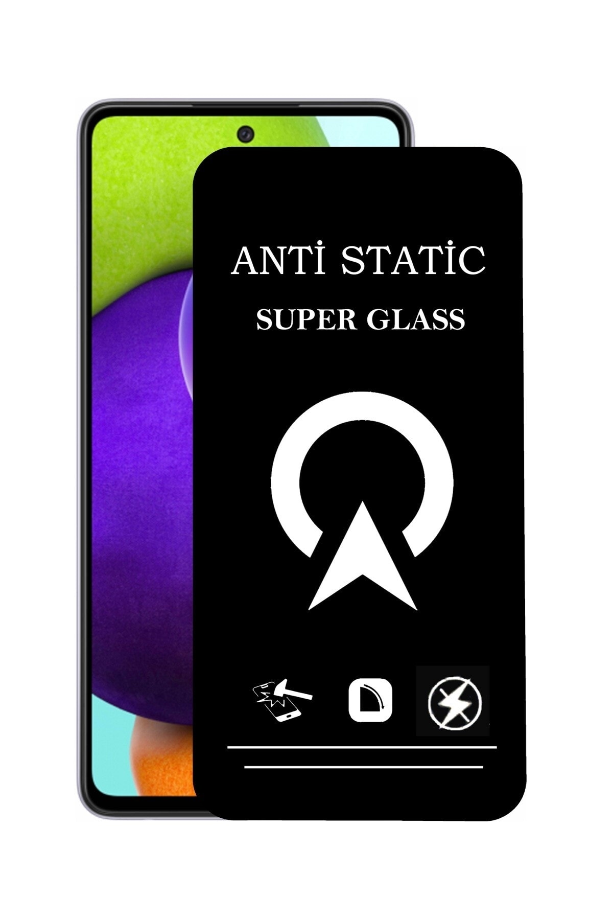 Samsung Galaxy A52 Tam Kaplayan Anti Statik Çizilmez Safir Ekran Koruyucu Cam
