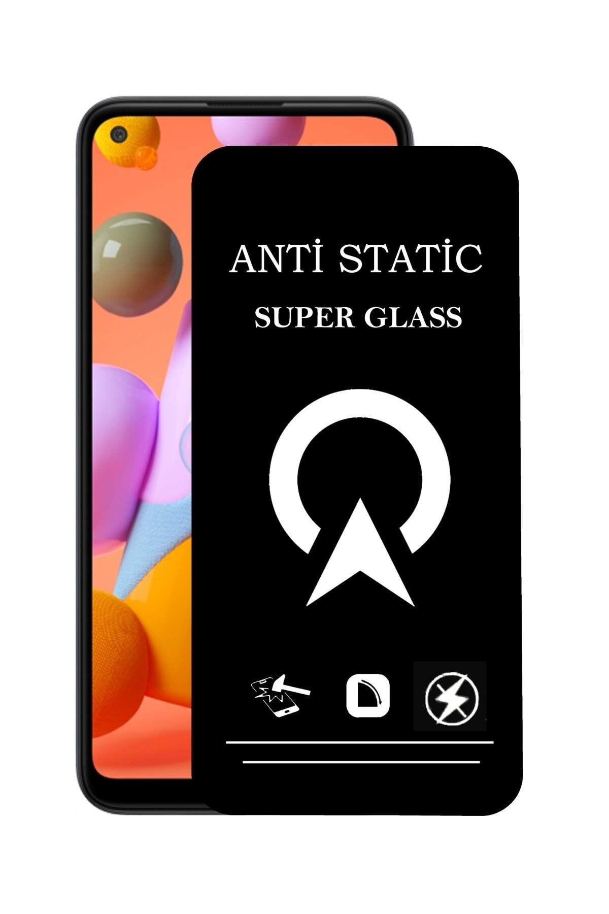 Samsung Galaxy A11 Tam Kaplayan Anti Statik Çizilmez Safir Ekran Koruyucu Cam