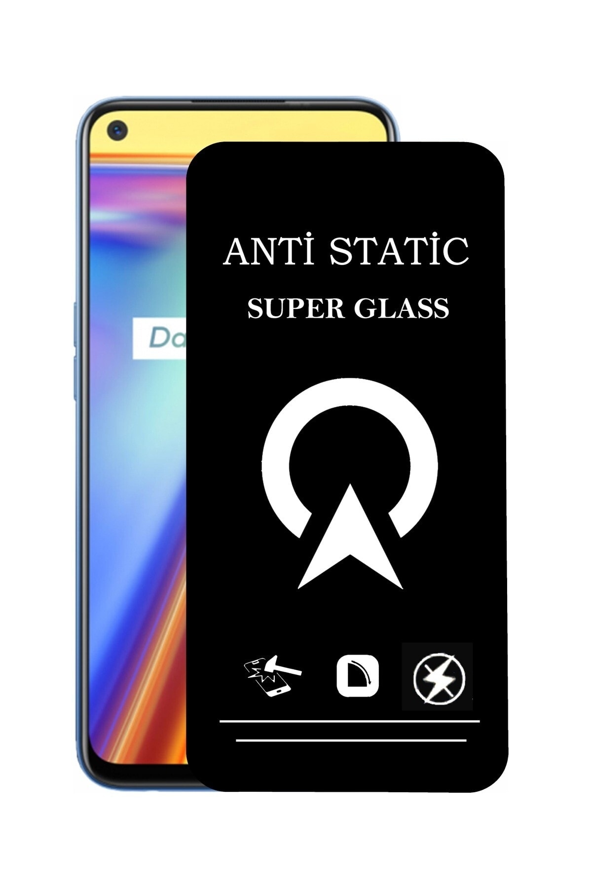 Realme X7 Tam Kaplayan Anti Statik Çizilmez Safir Ekran Koruyucu Cam