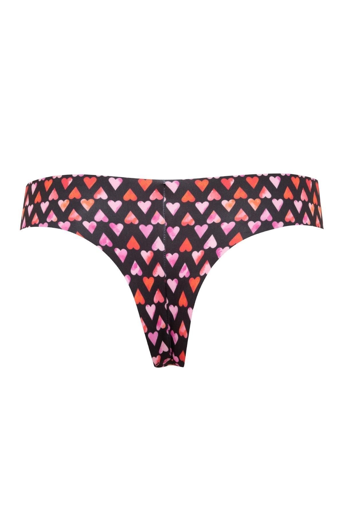DeFacto-Fall In Love Heart Patterned Laser Cut String Panties 2