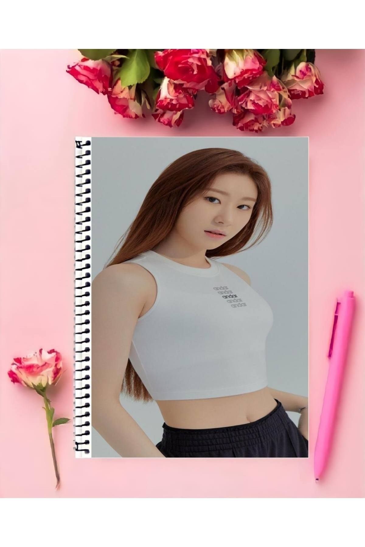 ROLLAS STORE-Itzy Chaeryeong مقاس A4 مقاس 21*29 سم - دفتر ملاحظات كبير الحجم غير مبطن قطعة واحدة 1