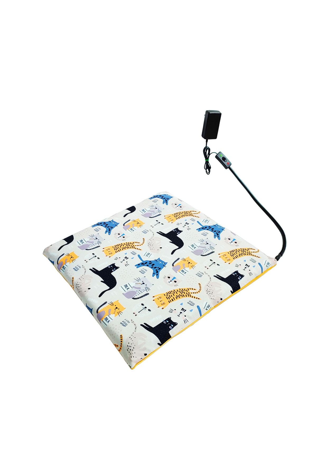 تخت گربه و سگ چند رنگ برقی کوسن بخاری گرم شده قارچ 12 ولت 45X45Cmx4Cm پاورتچ  Powertec