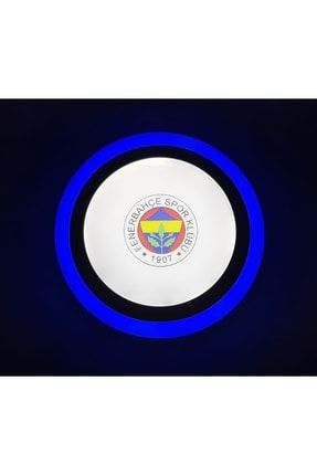 Fenerbahçe Logolu Çift Renkli 6+3 Watt Sıva Üstü Yuvarlak Led Armatür(mavi-beyaz) tgrgsmledlgl002