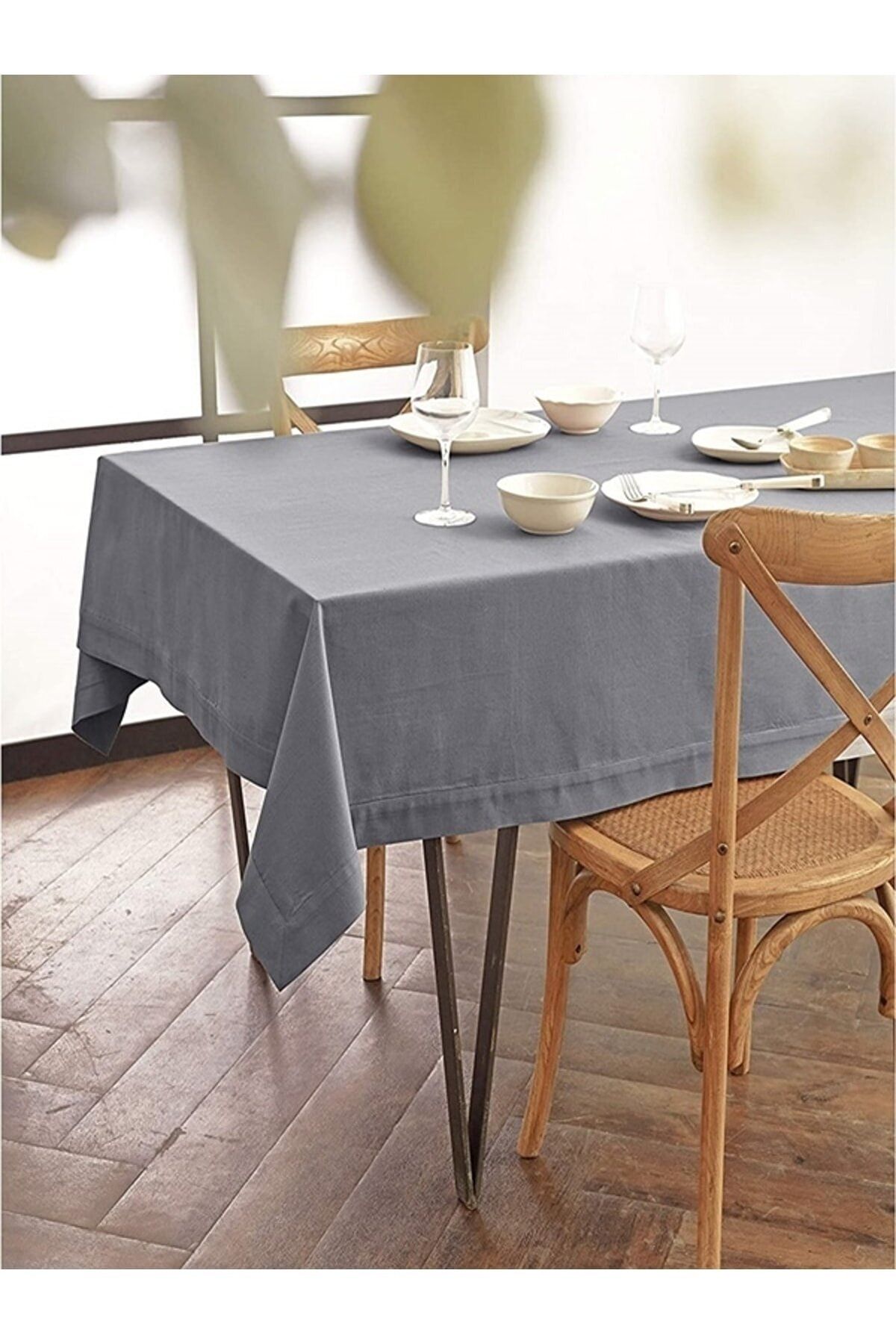 KaHoCo Table Cover Gray Rectangle Trendyol