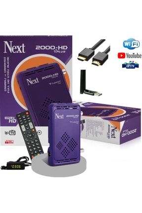 Next 2000 Hd Plus I.p.t.v. Özellikli Hd Uydu Alıcısı + Wifi Aparatı Next 7601 2000 hd plus + wifi aparat