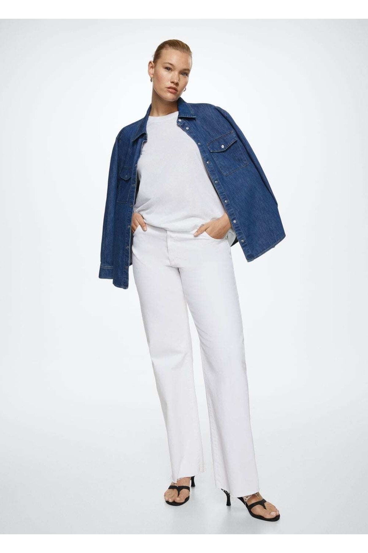 تیشرت مردانه سفید منگو | 37050480 اورجینال - تصویر 7