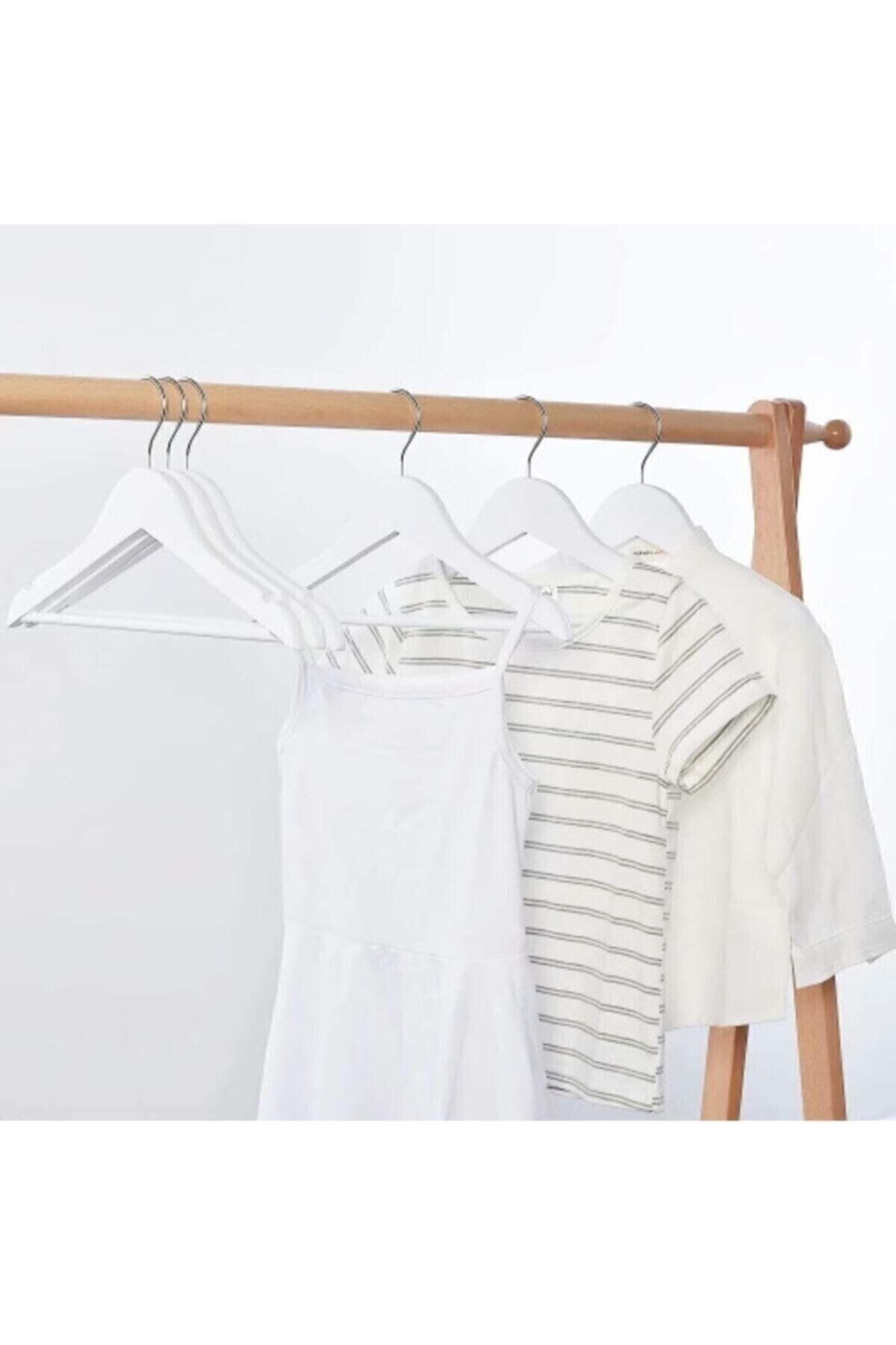 Leonsas-12 Pieces Plastic Baby and Children Clothes Clothes Hangers White 2