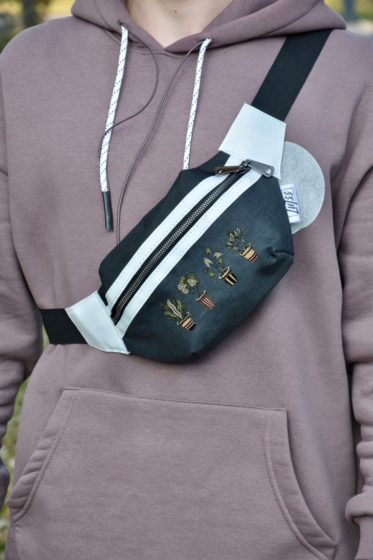 Lutss Unisex Plant Baskılı Göğüs Ve Bel Çantası RN7643