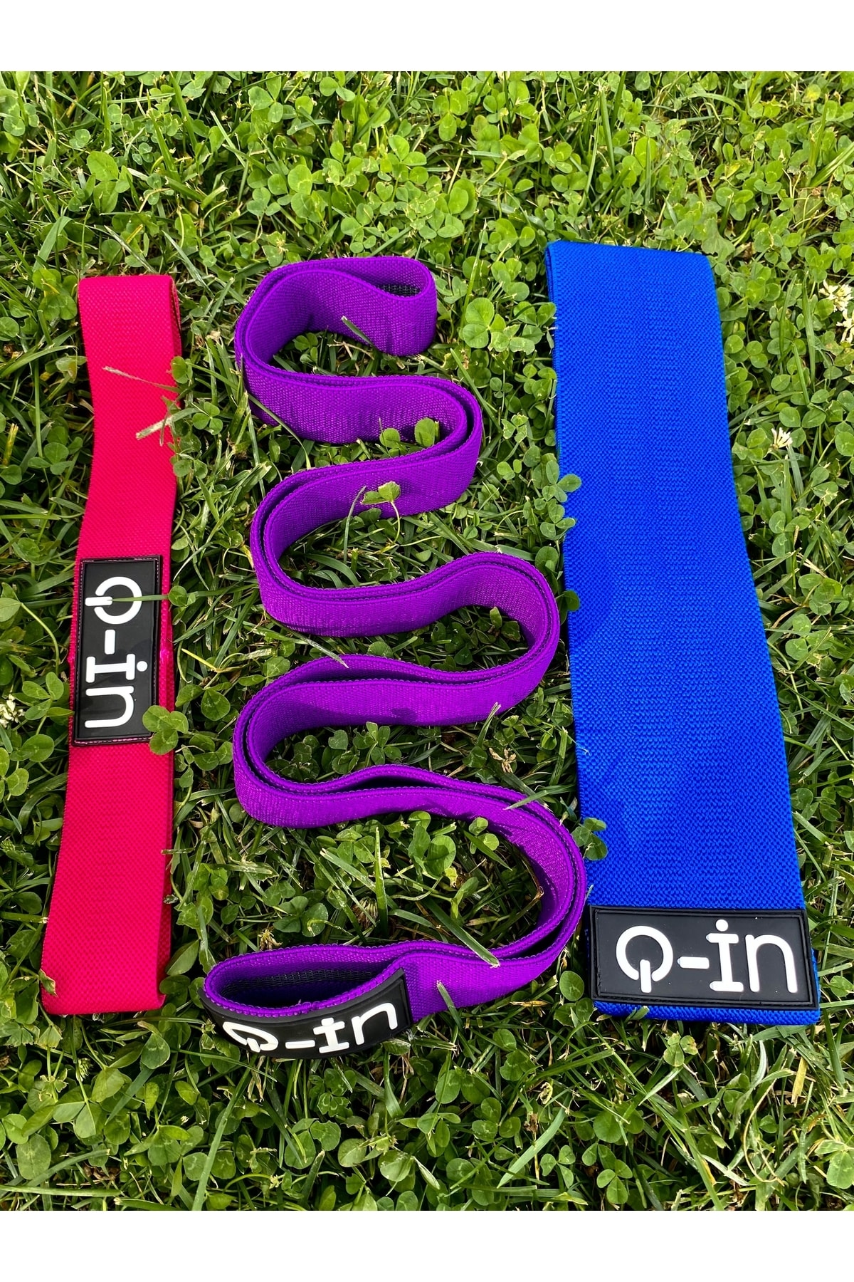 Q-İN 3’lü Set (mini / Loop / Squat) Direnç Lastiği, Pilates Bandı ZR8196