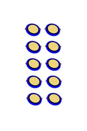 10 Adet Çift Renk 24w(18+6) 3000k Mavi-gün Işığı(sarı) Sıva Altı Yuvarlak Led Panel Spot Armatür rngrnkldpkt00251