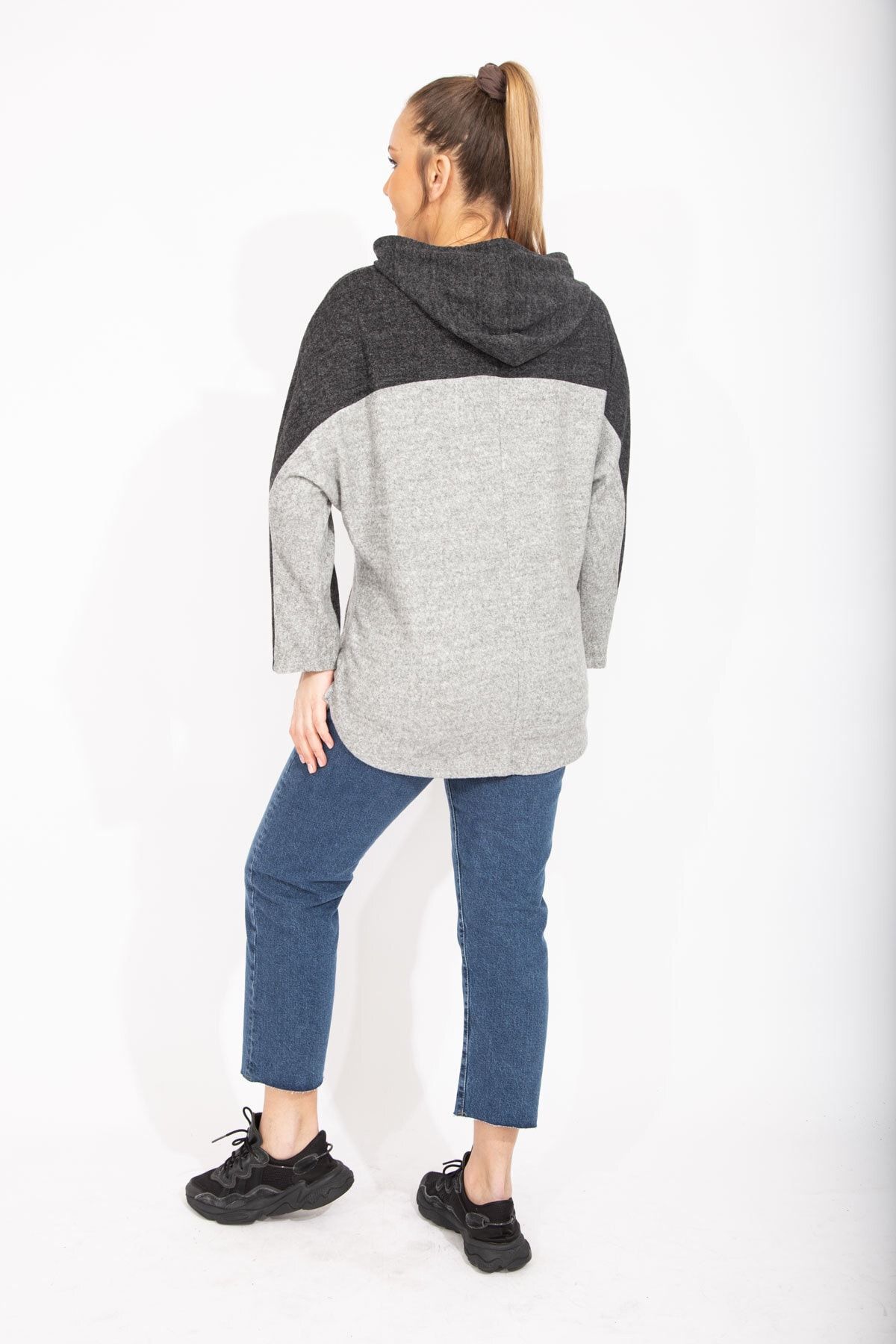 Şans Große Größen in Sweatshirt Grau Regular Fit Fast ausverkauft XN9422