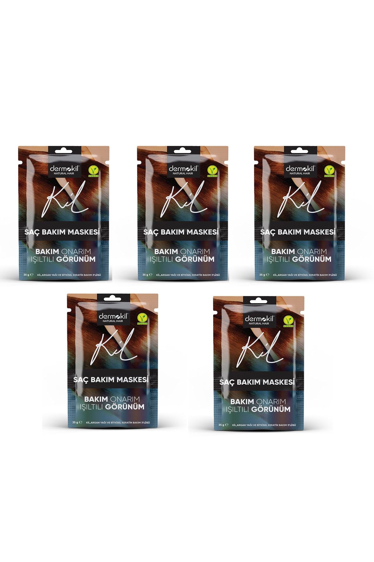 Dermokil Argan Yağlı Saç Maskesi 35ml 5'li Set