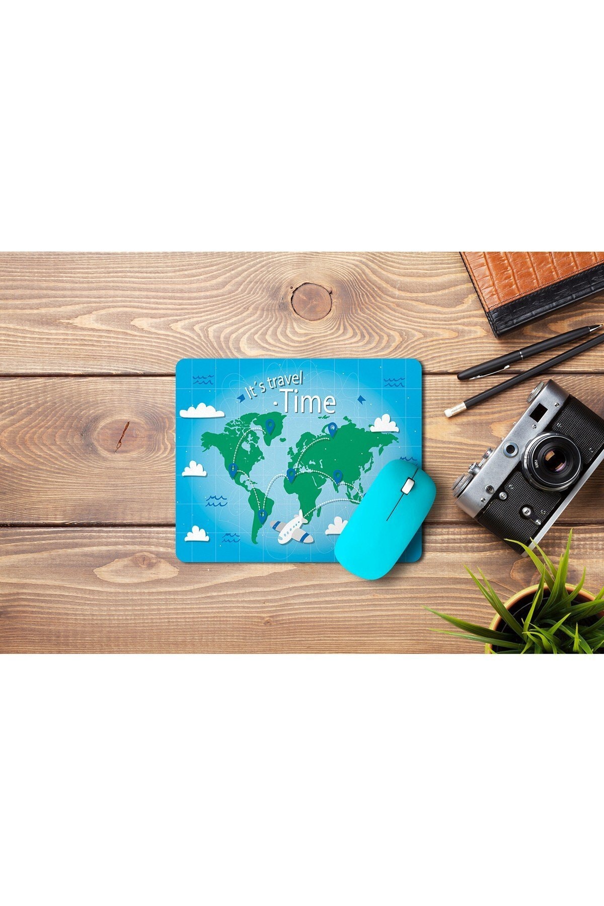 WuW-World Map Rectangular Anti-Slip Base Mouse Pad 2